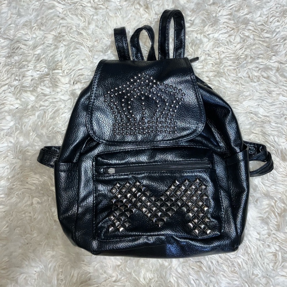 Black Studded Backpack